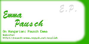 emma pausch business card